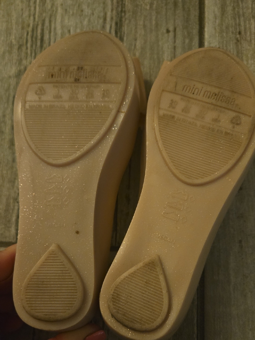 Mini Melissa Blush Nude Star Bow Jelly Flats - Picture 5 of 5